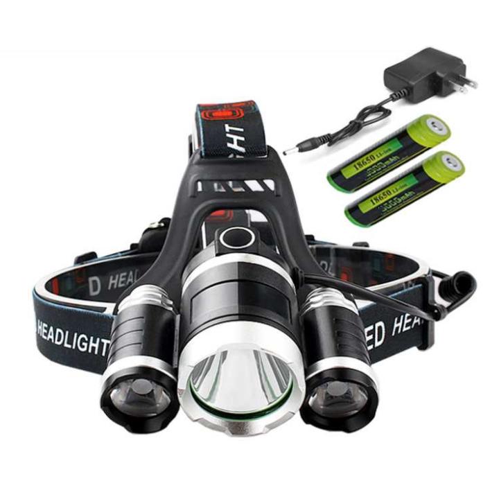 Đèn pin đội đầu 3 đèn Led siêu sáng