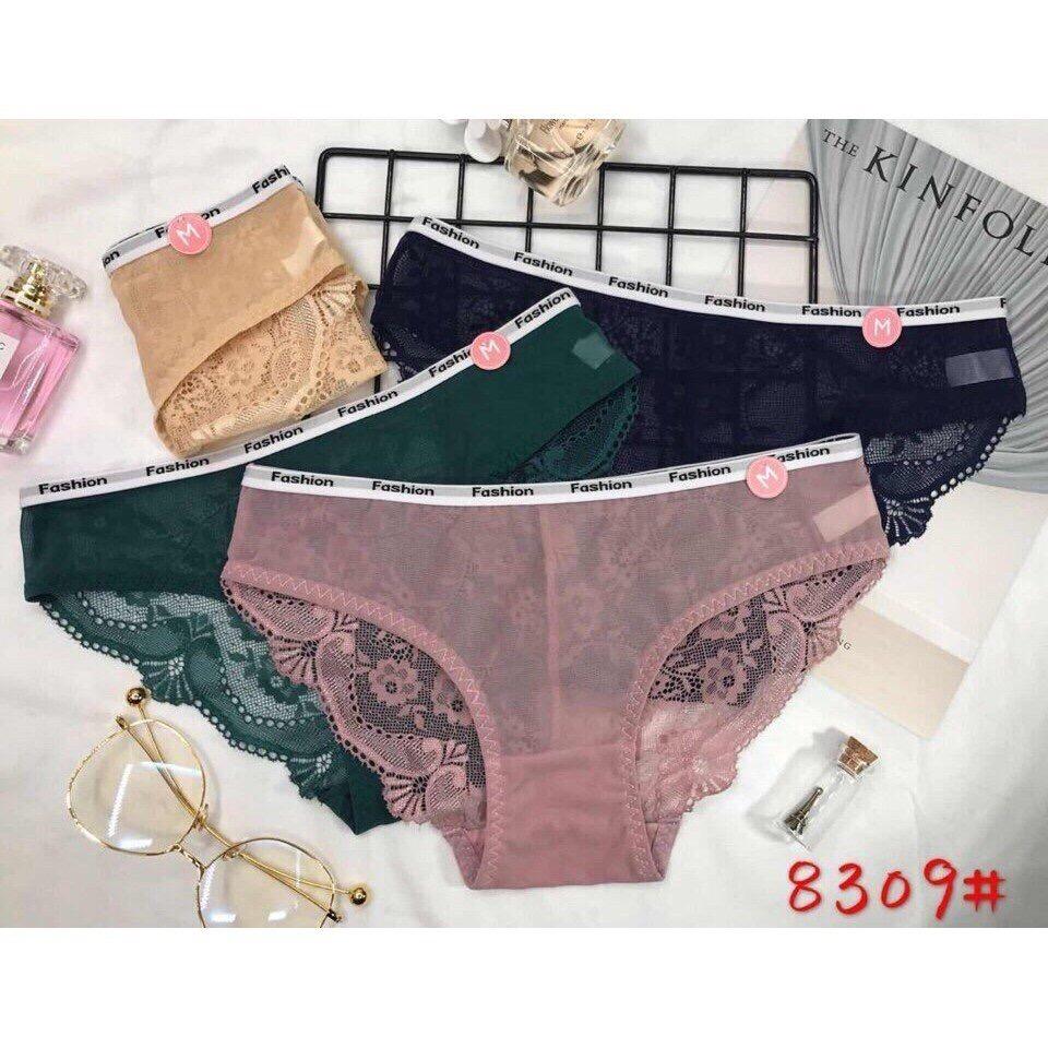 Combo 5 quần lót nữ lưới ren lưng chữ fashion 8309