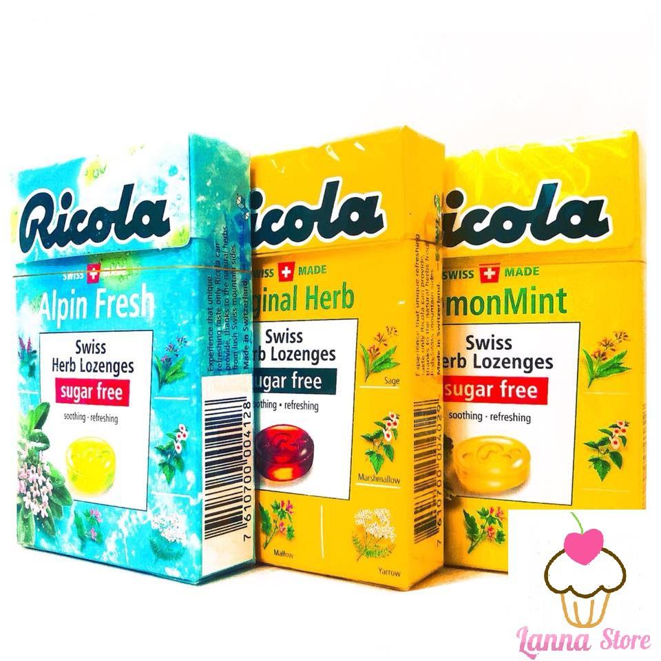 Kẹo ngậm thảo dược RICOLA (vị bạc hà Mountain Mint ) - Thụy Sĩ
