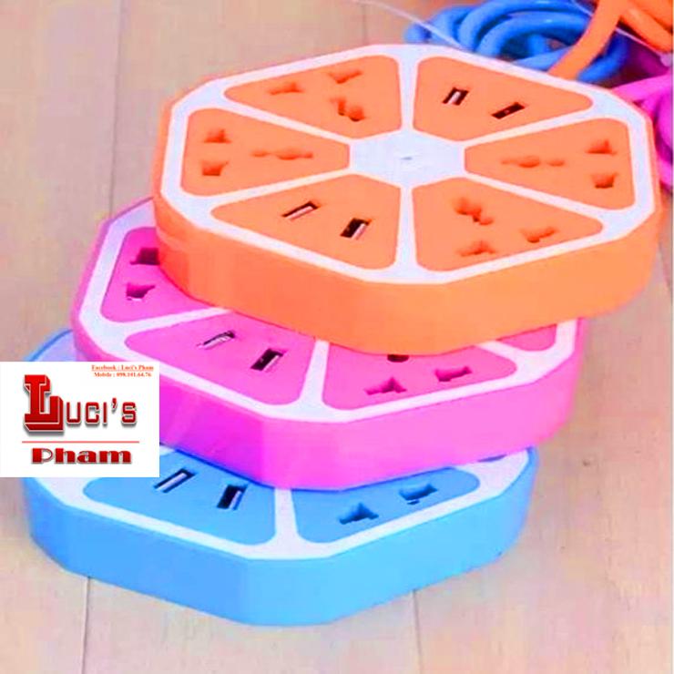 Ổ Cắm Điện Hình Múi Cam Có Cổng USB