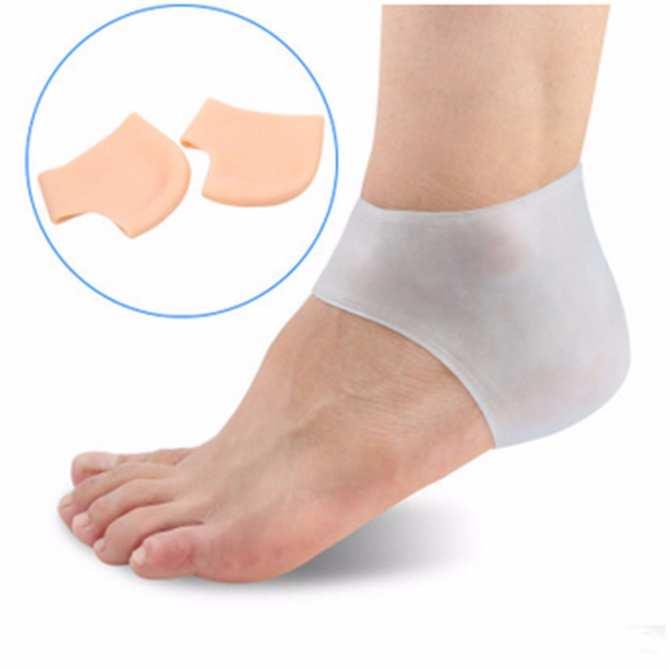 1 Đôi Vớ Silicon Bảo Vệ Chống Nứt Gót Chân (Màu Da)