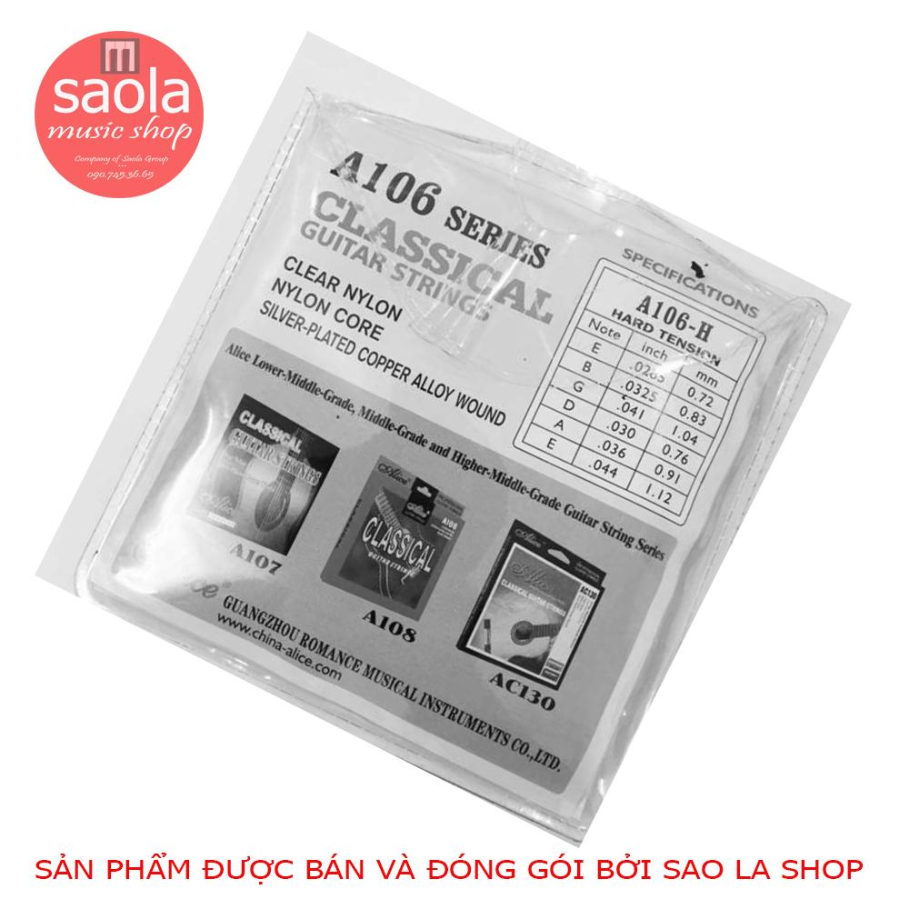 [HCM]Bộ 6 dây đàn ghi-ta Classic-Alice A106  SAOLA