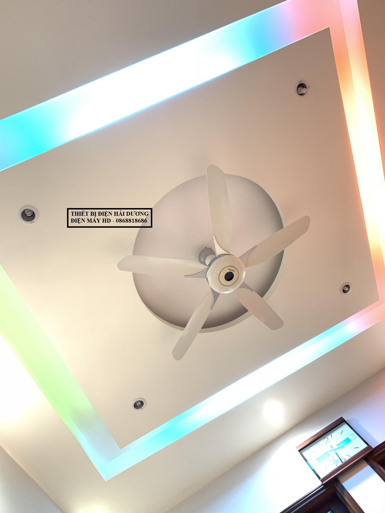 [Trả góp 0%]Quạt trần 5 cánh Panasonic F-60WWK (Trắng) - có điều khiển