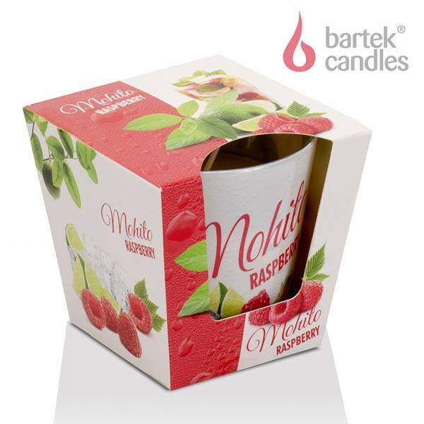 Ly nến thơm Bartek Candles BAT7990 Mohito Raspberry 115g (Hương bạc hà)