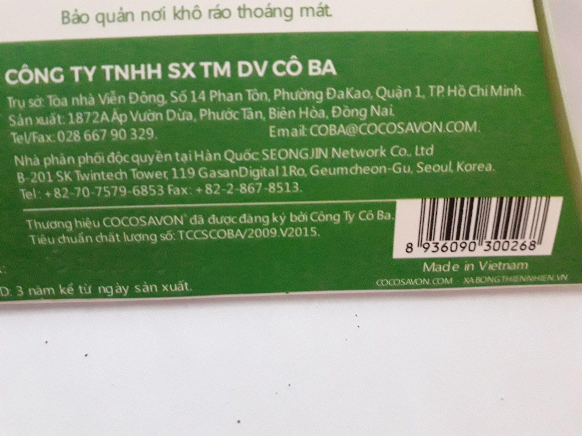 Xà bông trà xanh Cocosavon 100gr
