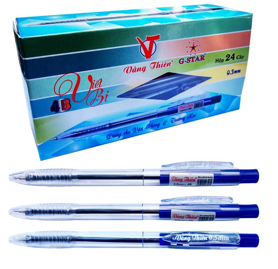 HỘP 24 CÂY VIẾT BI BẤM CAO CẤP GSTAR MỰC XANH