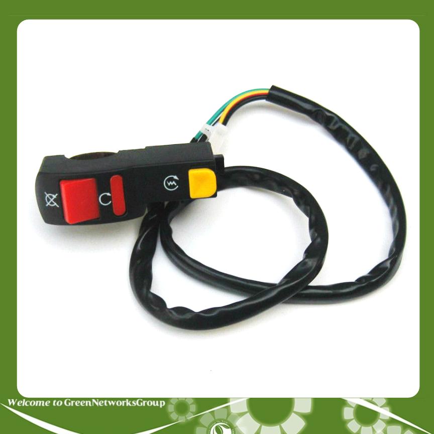 Công tắc chế xe 3 chức năng on off passing gắn cho xe máy ghi đông trần (F4)