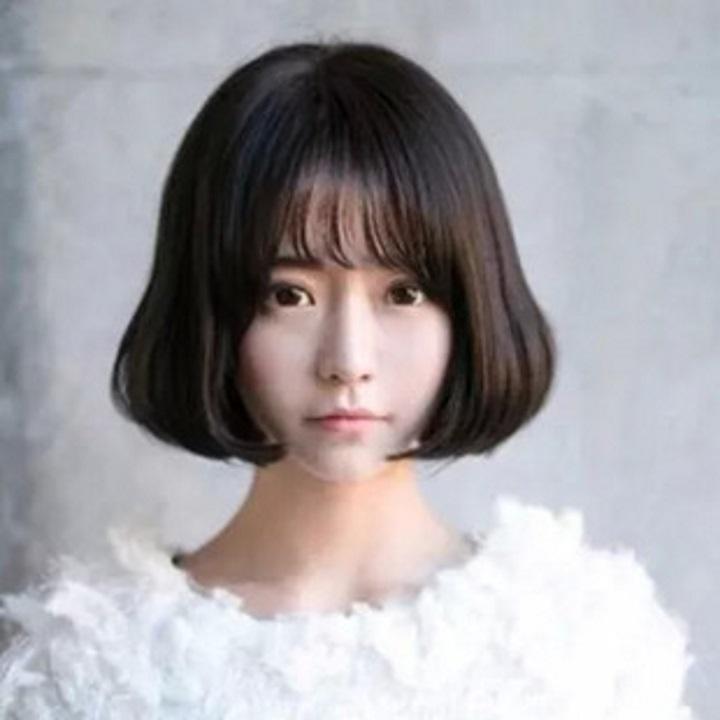 [HCM]Tóc Giả Nữ Mái Thưa Màu Đen ADORA - TG89