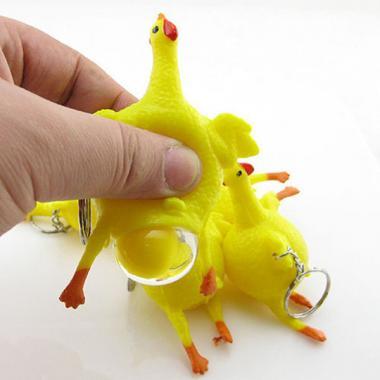 Móc khóa gà đẻ trứng dễ thương