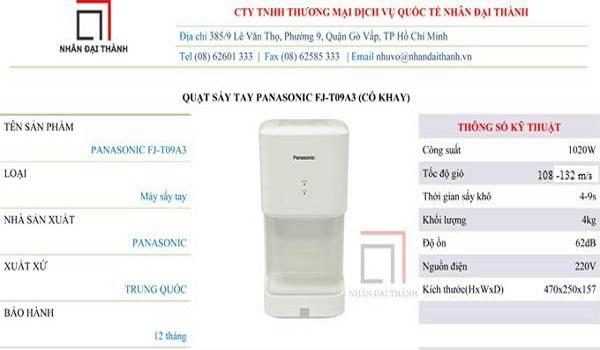 Máy sấy tay Panasonic FJ-T09A3