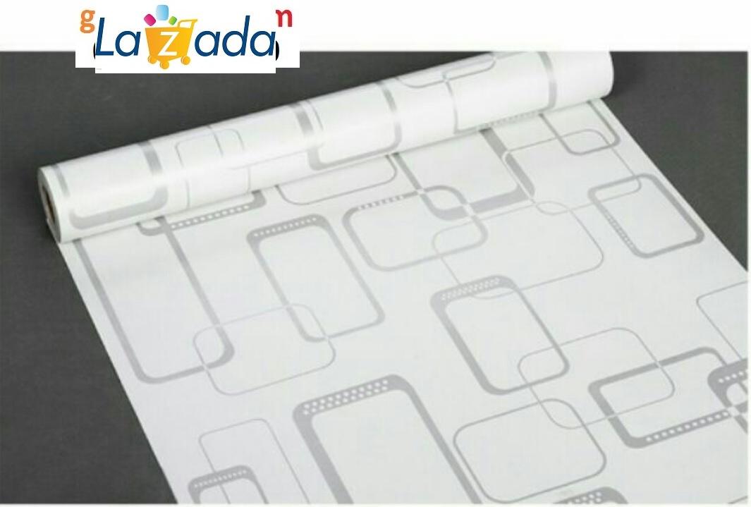 [HCM]5m Giấy dán tường hình ô vuông trắng