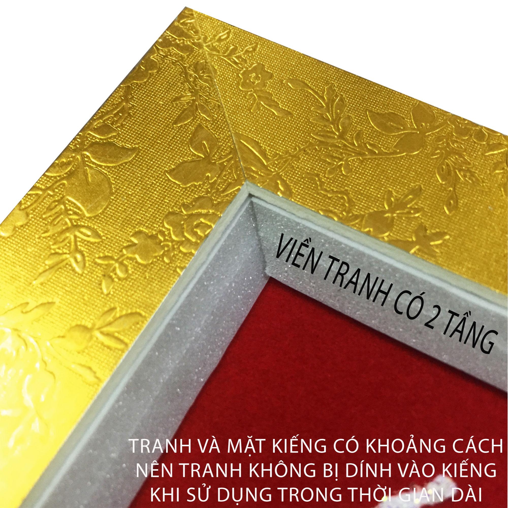 Tranh Thư Pháp - Chữ Tâm Đức - Tranh Minh Hiền (Viết và Vẽ 100% - không sử dụng in ấn)