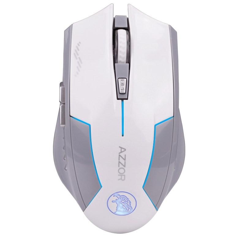 Chuột không dây AZZOR EAGLE tự sạc pin Cao cấp (Trắng)