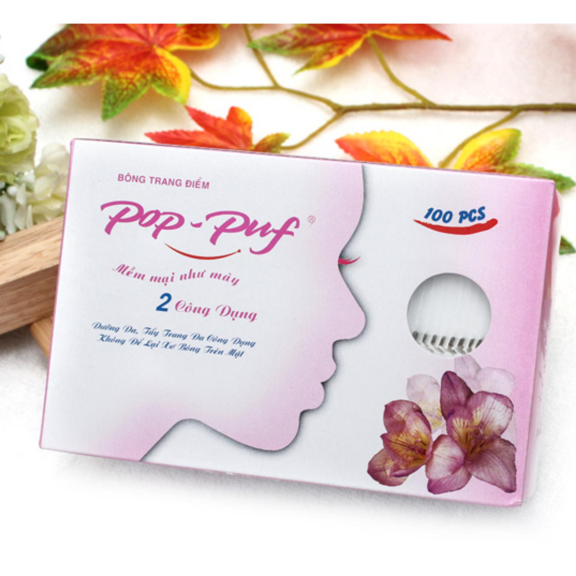 Pop-Puf 2 Uses 100 Pieces (Makeup + makeup remover)