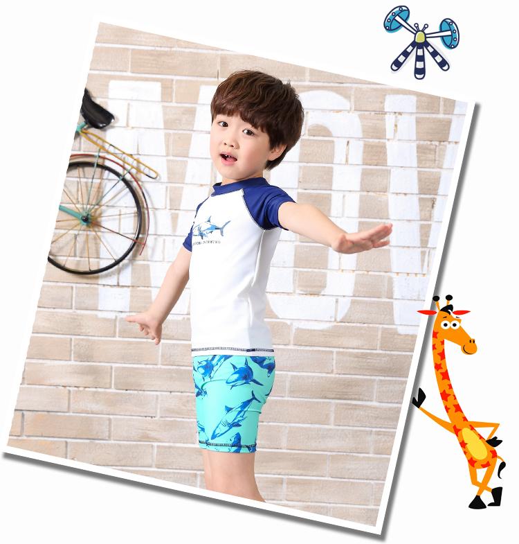 Đồ bơi bé trai cá mập_tặng kèm nón bơi