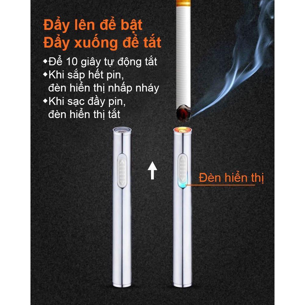 Bật Lửa Sạc Pin Hình Dáng Điếu Thuốc Tiện Dụng (Vàng Đồng)