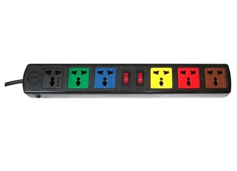 Ổ cắm điện LIOA 6 lỗ 3 chấu