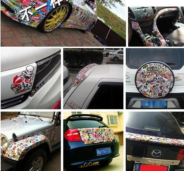 Combo 100 sticker dán mũ bảo hiểm, dán xe, dán laptop ...