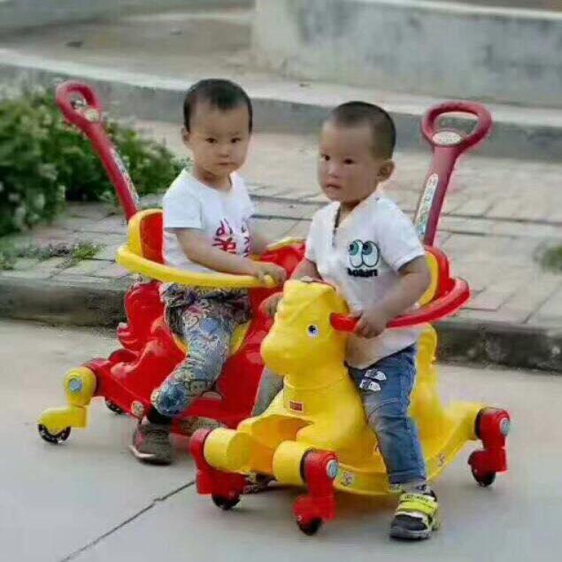 Ngựa bập bênh 2 trong 1 cho bé có nhạc