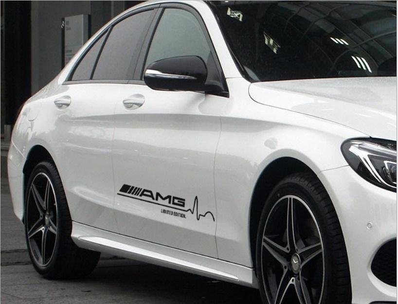 [HCM]Tem dán cửa xe ô tô phong cách AMG đen
