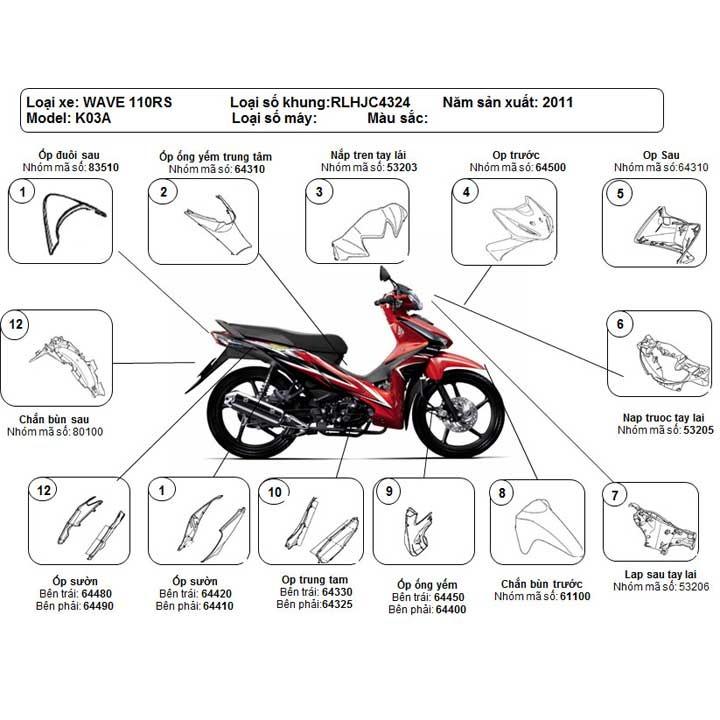 Tem xe Wave RSX 2010 LOẠI 3 LỚP, tem lâu bay màu