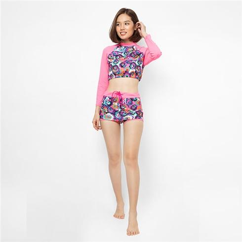 Bộ bơi dài tay croptop