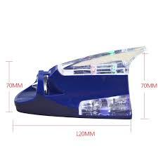 Vây cá mập trang trí nóc xe hơi giả ăng-ten (Đèn LED chạy bằng năng lượng gió) (Màu Xanh)