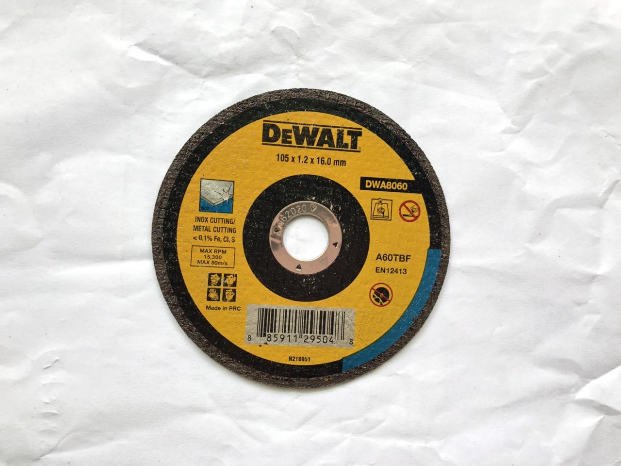 Combo 5 ĐÁ CẮT INOX DeWALT - 100x1.2x16MM (T1)  - DWA8060.5