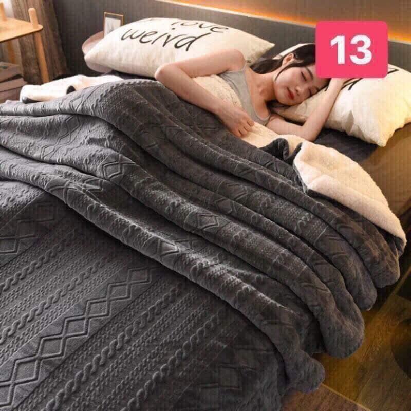 Chăn lông cừu cao cấp BLANKET XUẤT NHẬT(nhiều màu)