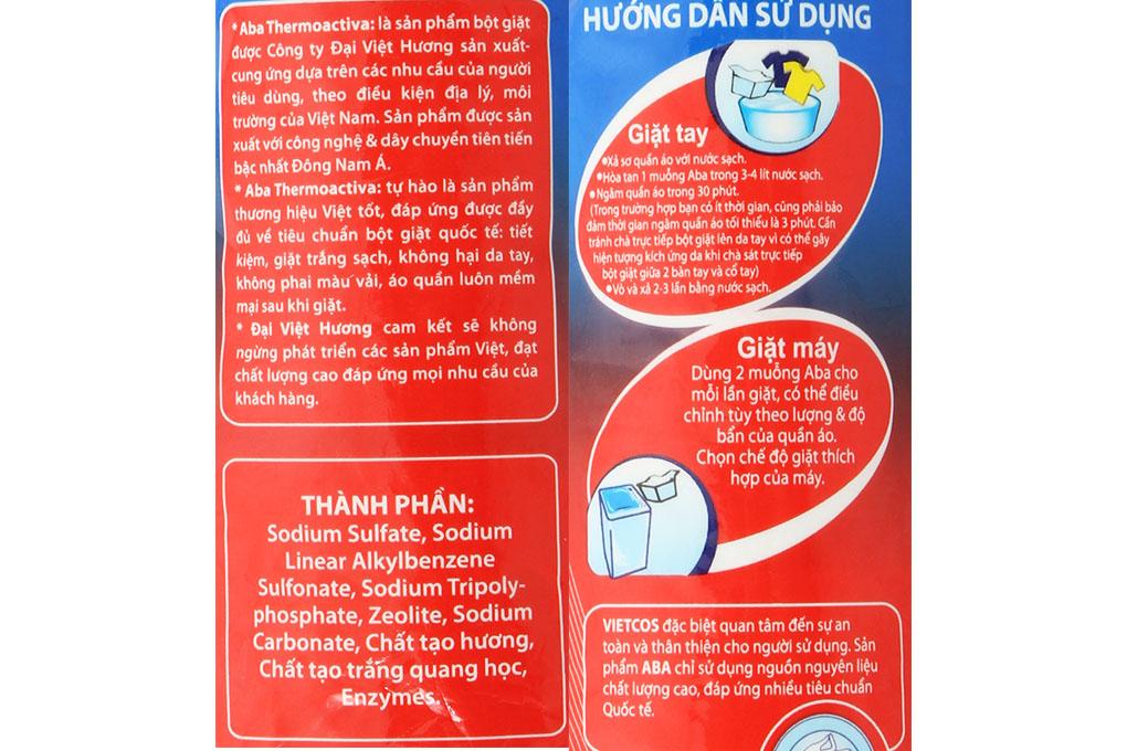 Bột giặt nhiệt Aba Sạch tinh tươm 6kg
