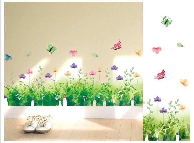[Hcm] Decal Sticker for the Wall with Flowers