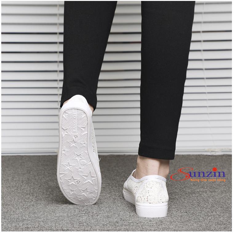 Giày ren nữ thoáng chân (trắng) size từ 35-40