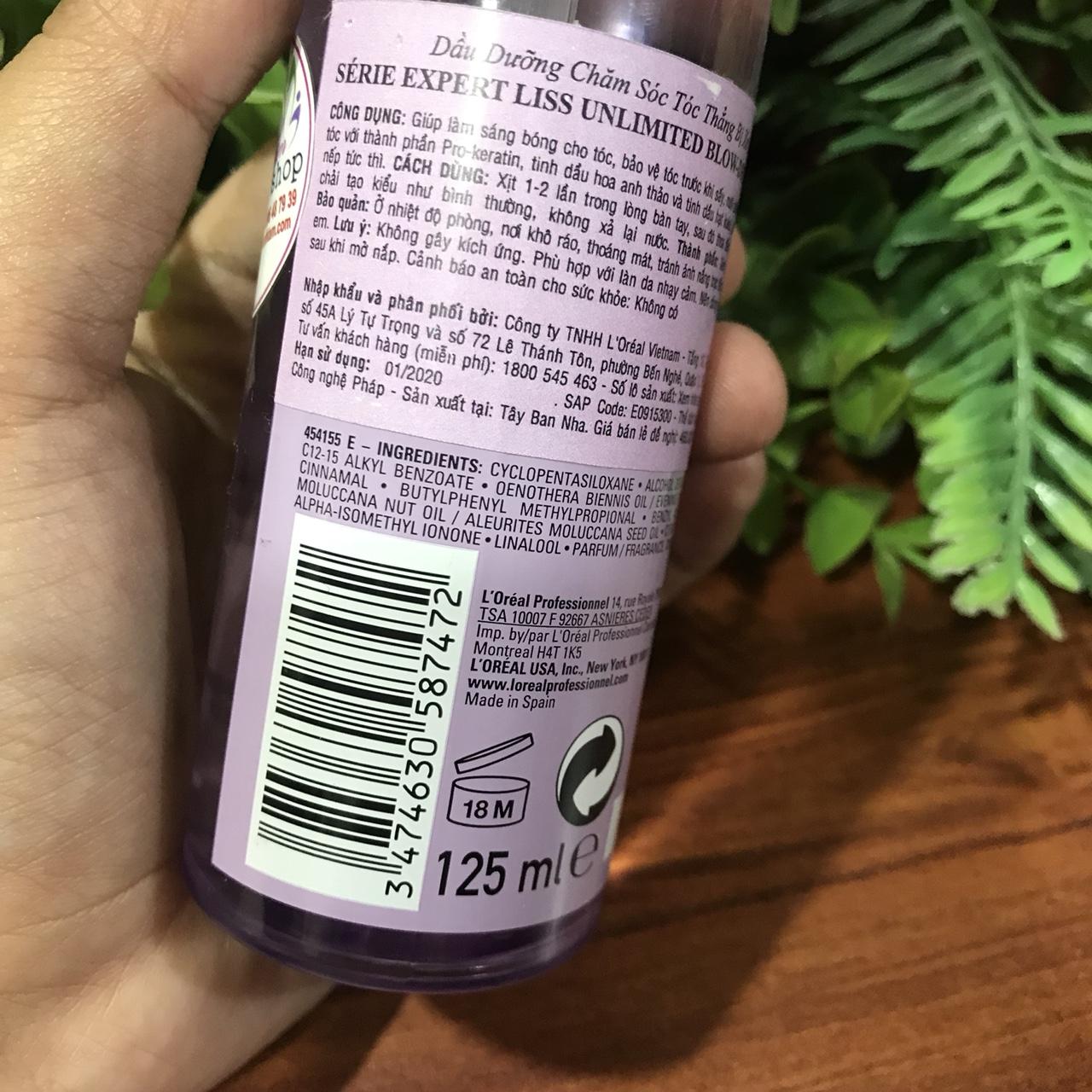 [HCM]Tinh Dầu Dưỡng Tóc Mềm Mượt Chống Rối Loreal 125ML