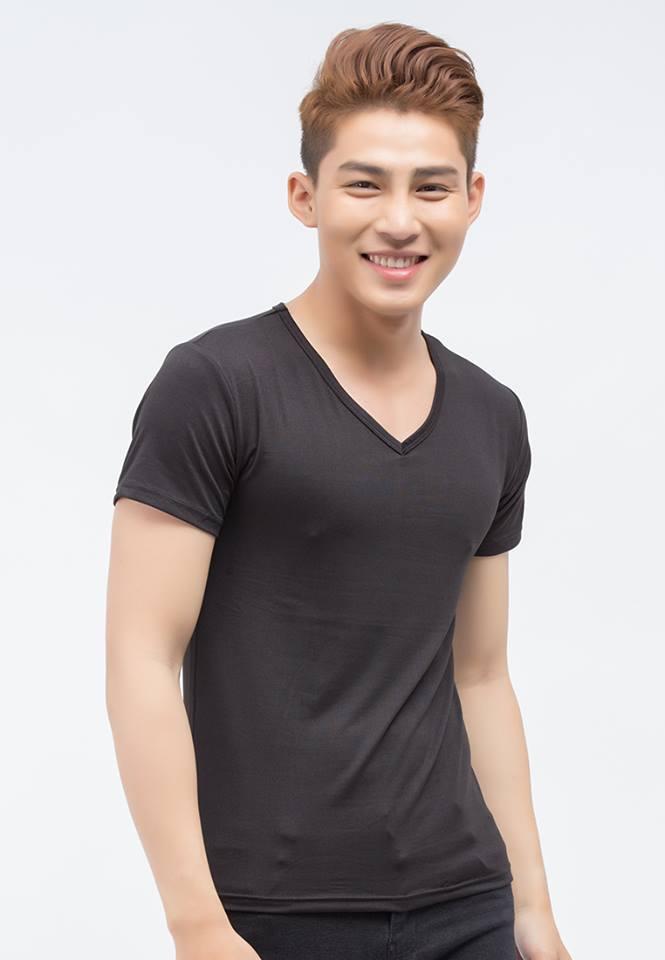 Combo 3 áo thun nam cổ tim mềm mịn, thời trang (Đen/Trắng/Xám)