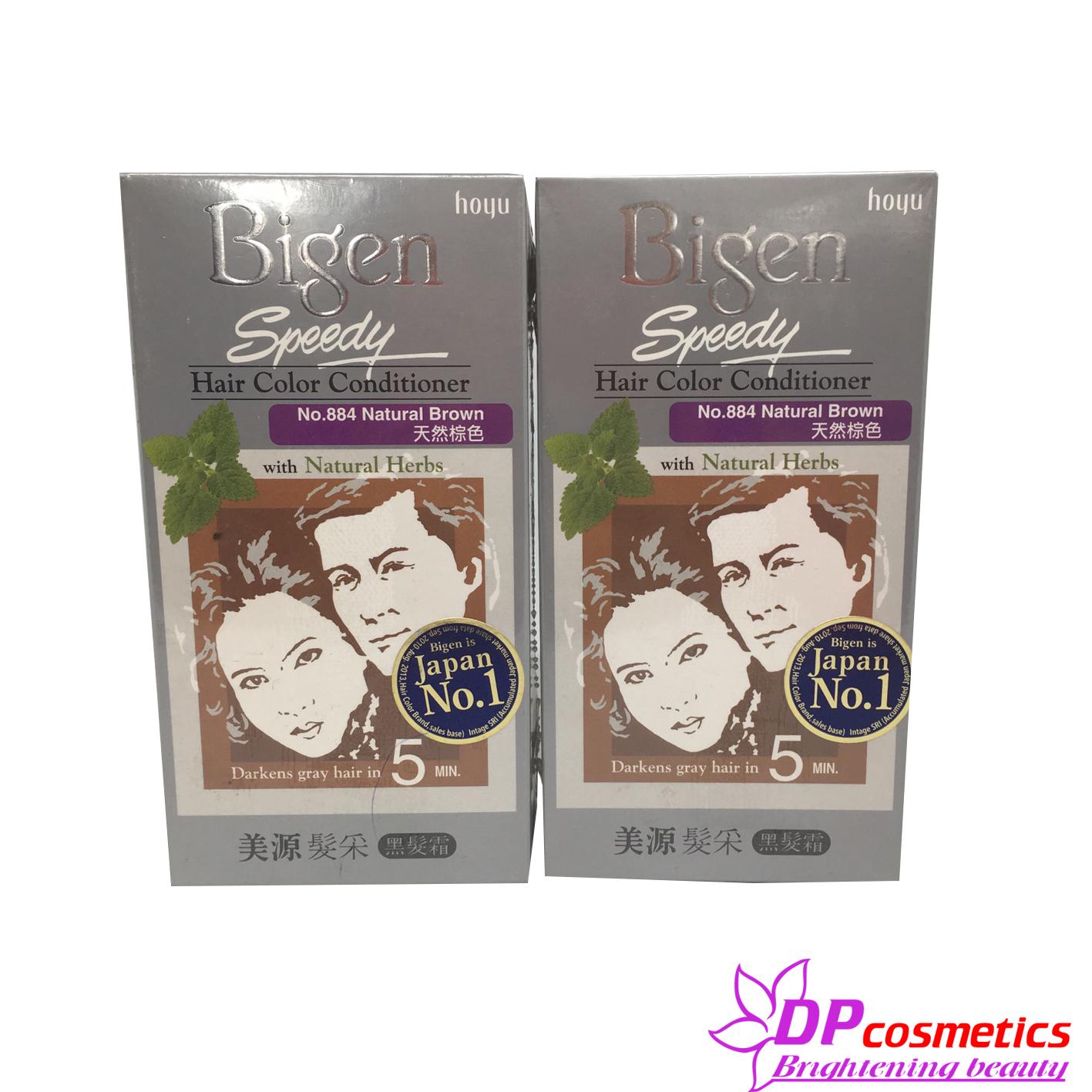 [HCM]Nhuộm Tóc Bigen Speedy Phủ Bạc  # 884 Natural Brown (Nâu nhạt)
