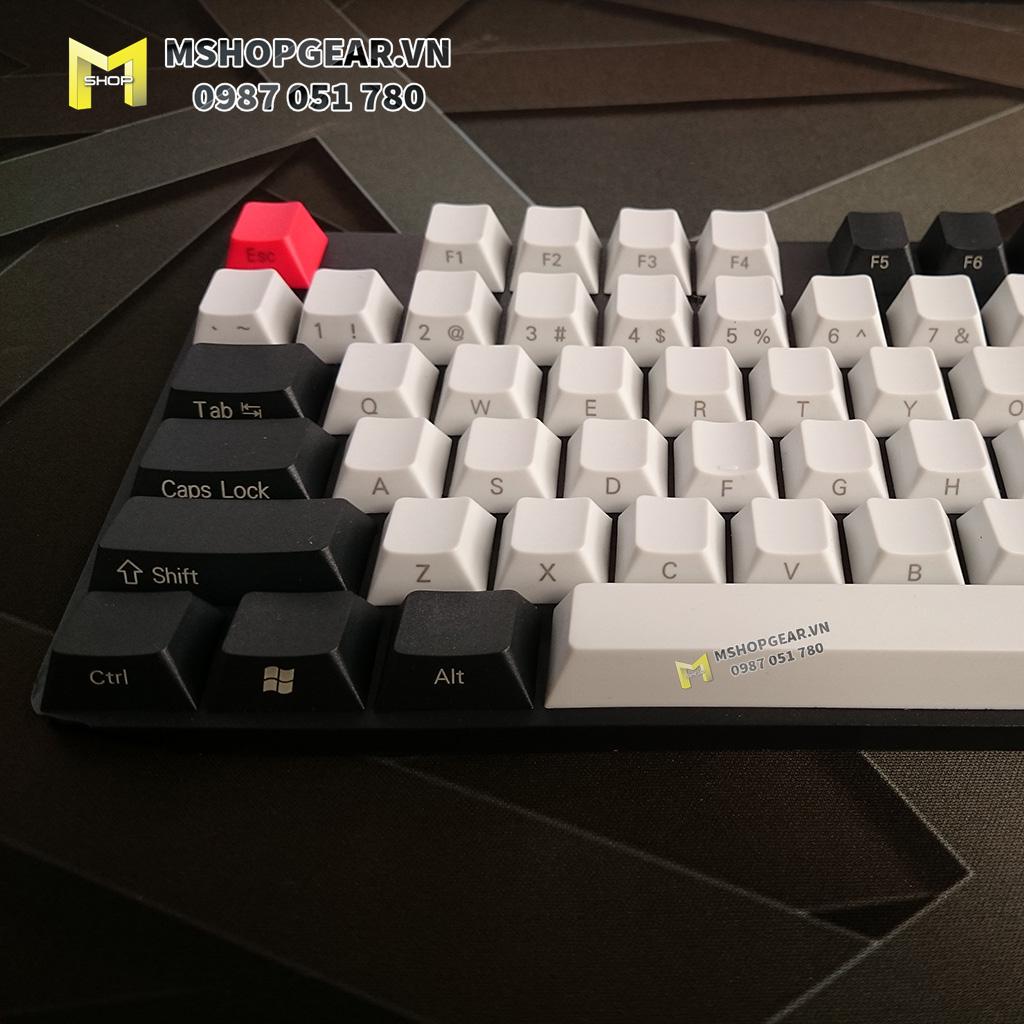 Set keycap thick PBT Trắng – Đen 108 keycap ninja cherry profile