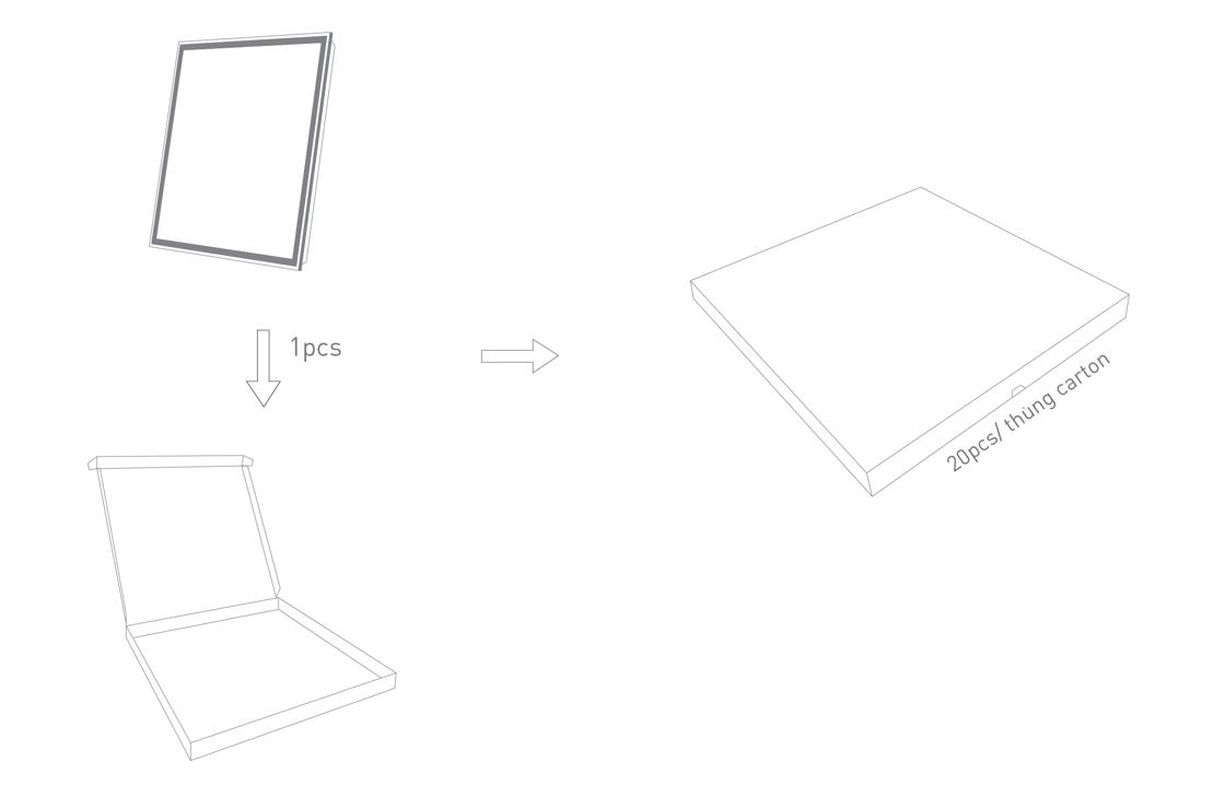 Đèn LED Panel 600x600  MPL071-036WS658LB6/MPL071-036WS408LB6/MPL071-036WS278LB6