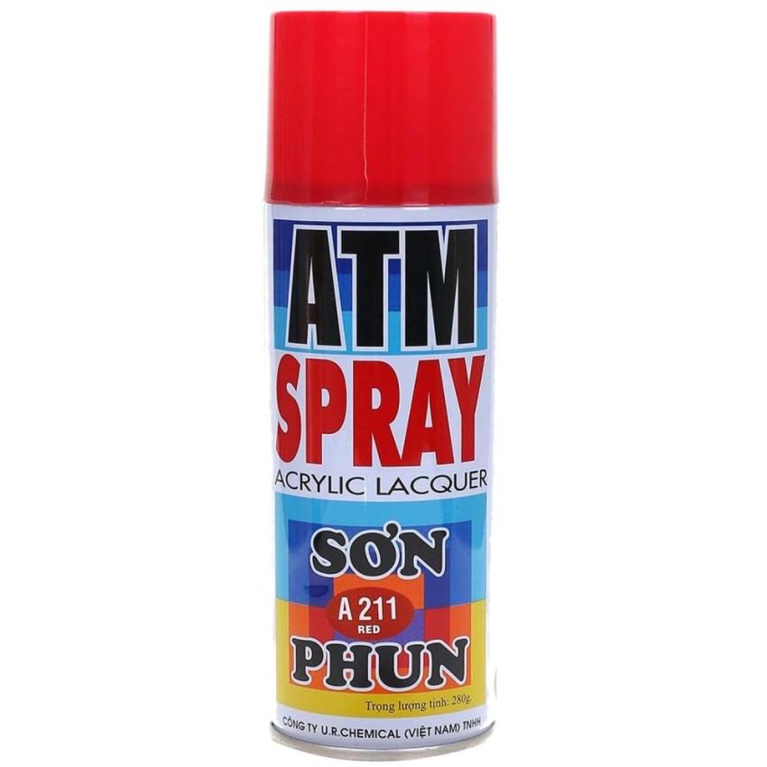 Bình sơn phun xịt ATM A211 400ml (Đỏ).