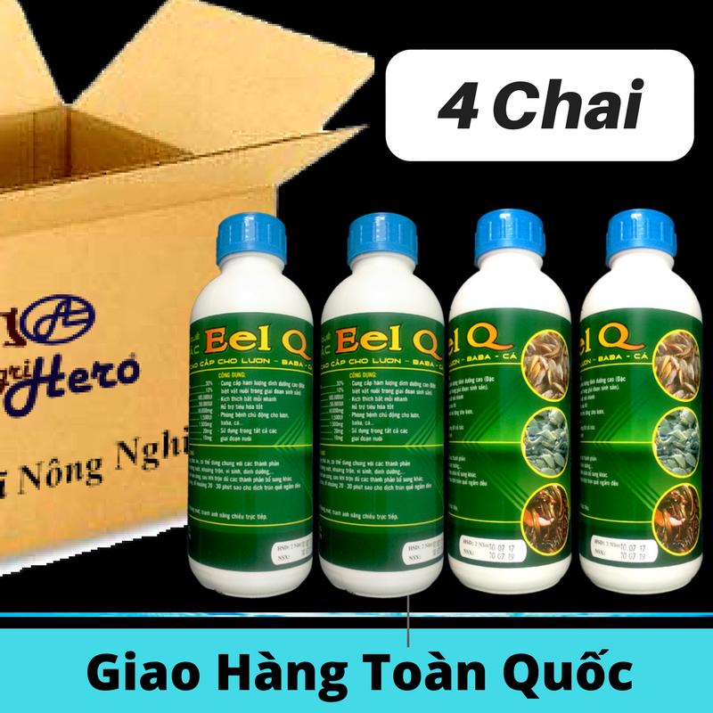 4 Chai Dịch Trùn Quế Đậm Đặc Eel Q Cho Lươn, Cá và BaBa