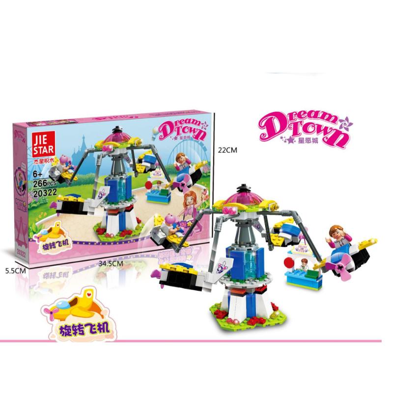 Bộ lắp ghép lego đu quay công viên cho bé gái