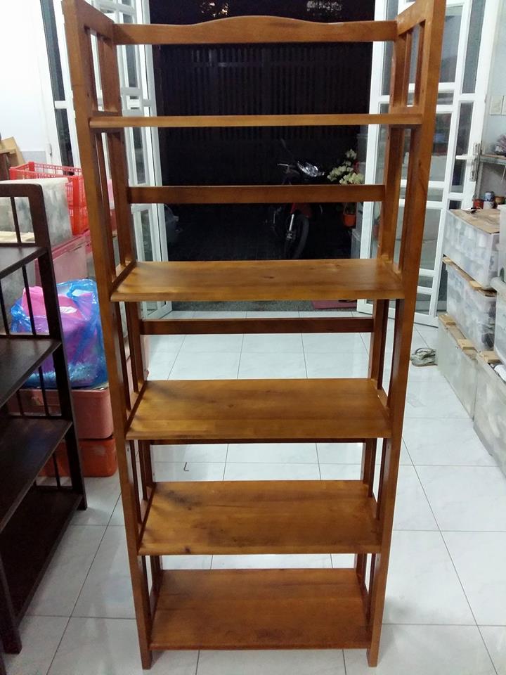 KỆ SÁCH 5 TẦNG 40 CM MÀU TỰ NHIÊN