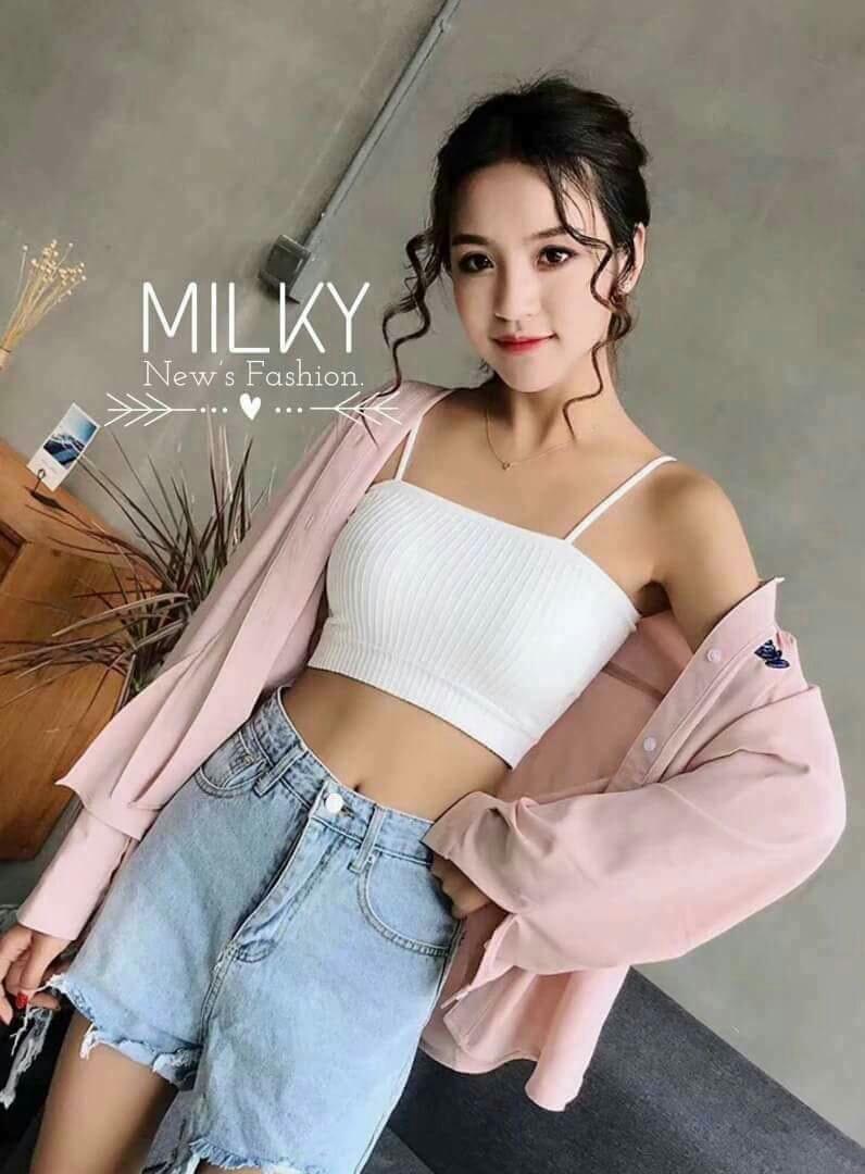ÁO BRA 2 DÂY LEN TĂM  CỰC ĐẸP.