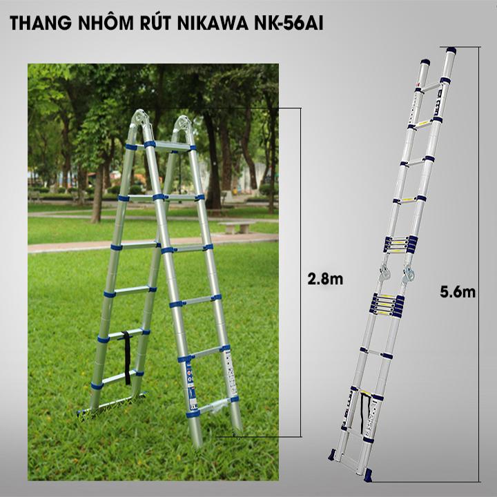 Thang nhôm rút đôi NIKAWA NK56AI -  5m6