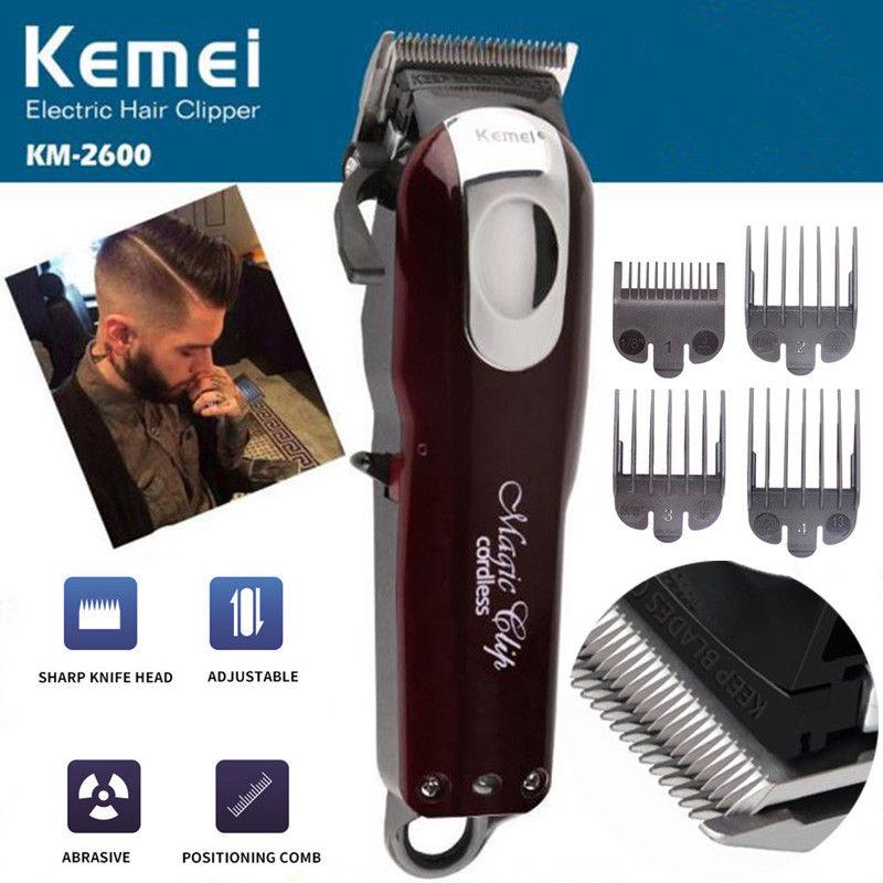 [HCM]Tông Đơ Cắt Tóc Không Dây Chuyên Nghiệp Kemei KM-2600