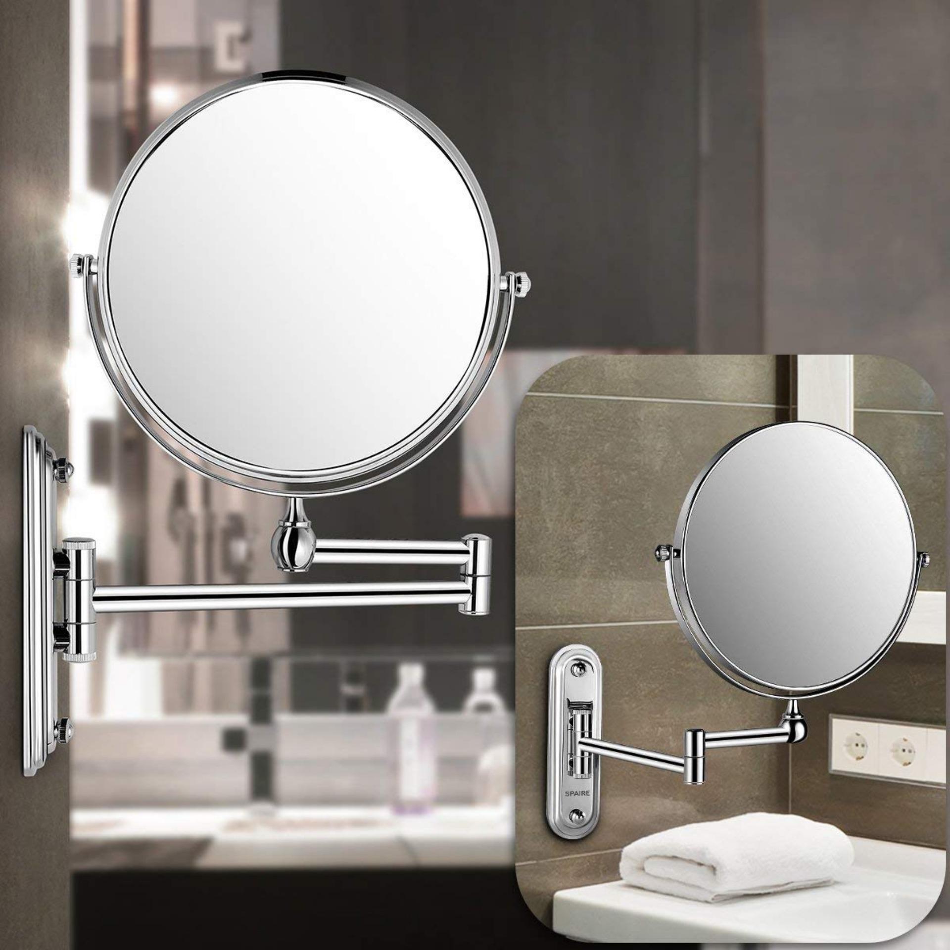 Gương phòng tắm treo tường - Gương trang điểm treo tường 2 mặt - chất liệu không gỉ