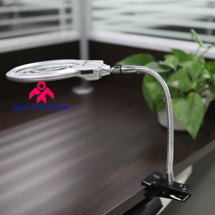 Kính lúp kẹp bàn có đèn v1