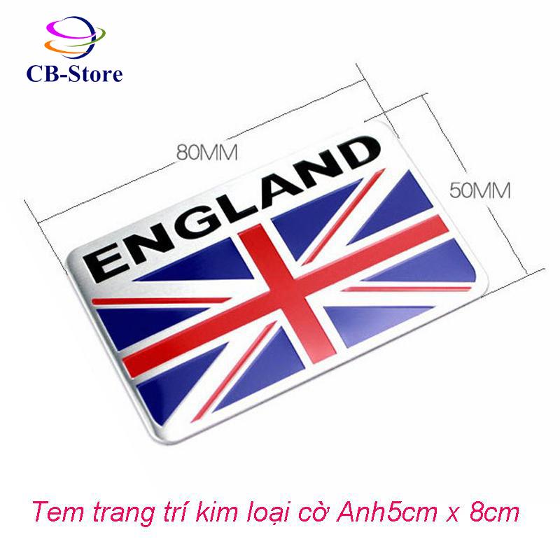 Tem trang trí Cờ Anh dán trang trí Ô tô, Xe máy