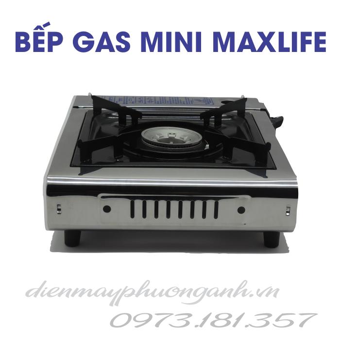Bếp gas mini inox Maxlife + Bình gas Mini