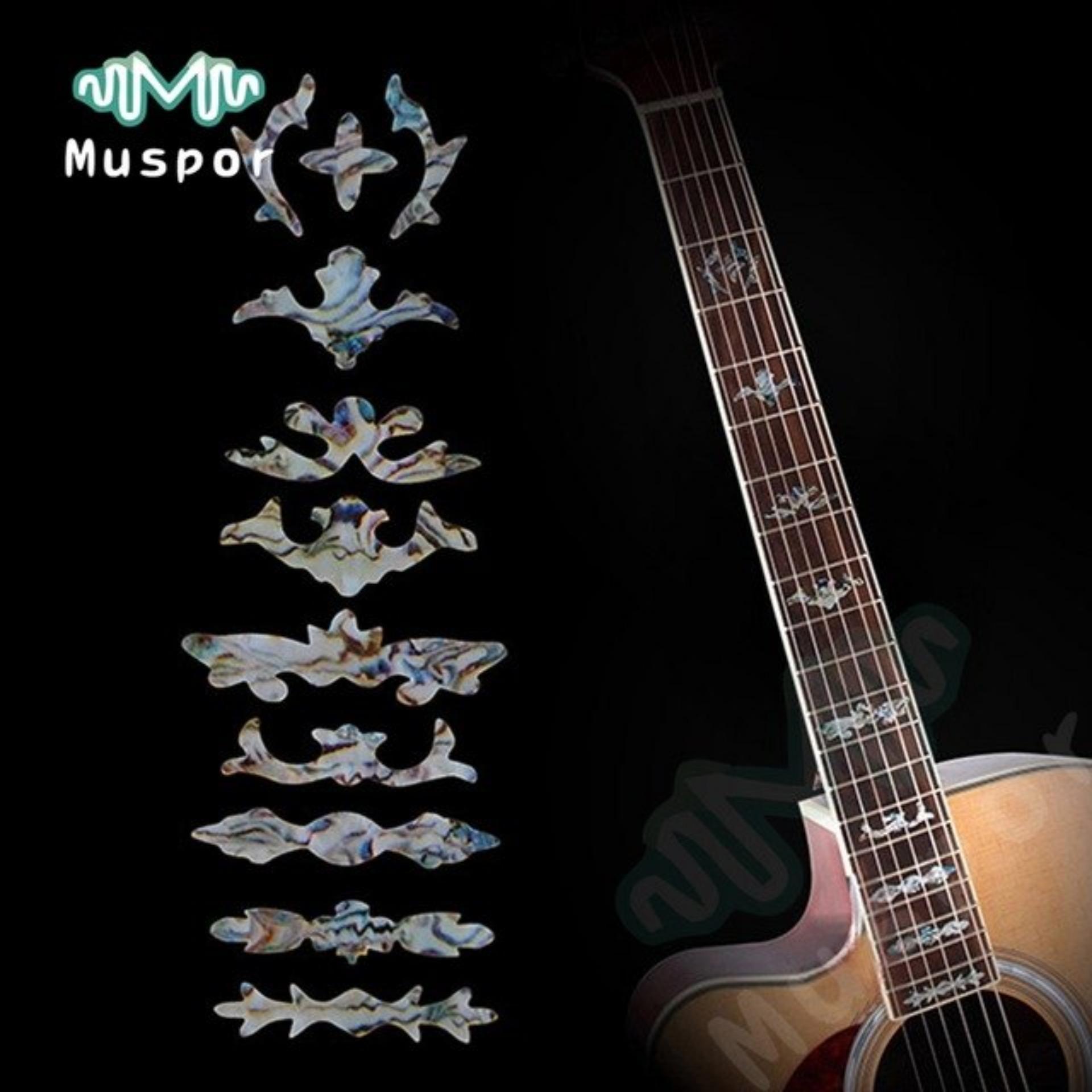 Dán khảm cần đàn guitar hình hoa văn ngang