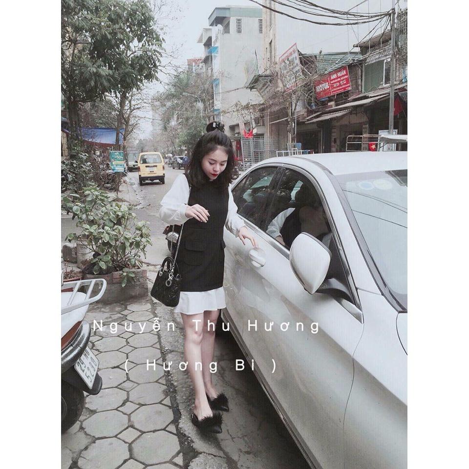 [Hoàn tiền 15%]Đầm phối sơ mi cách điệu cực xinh